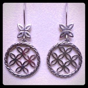 John Hardy Kawung Circle Drop Earrings .925 Silver